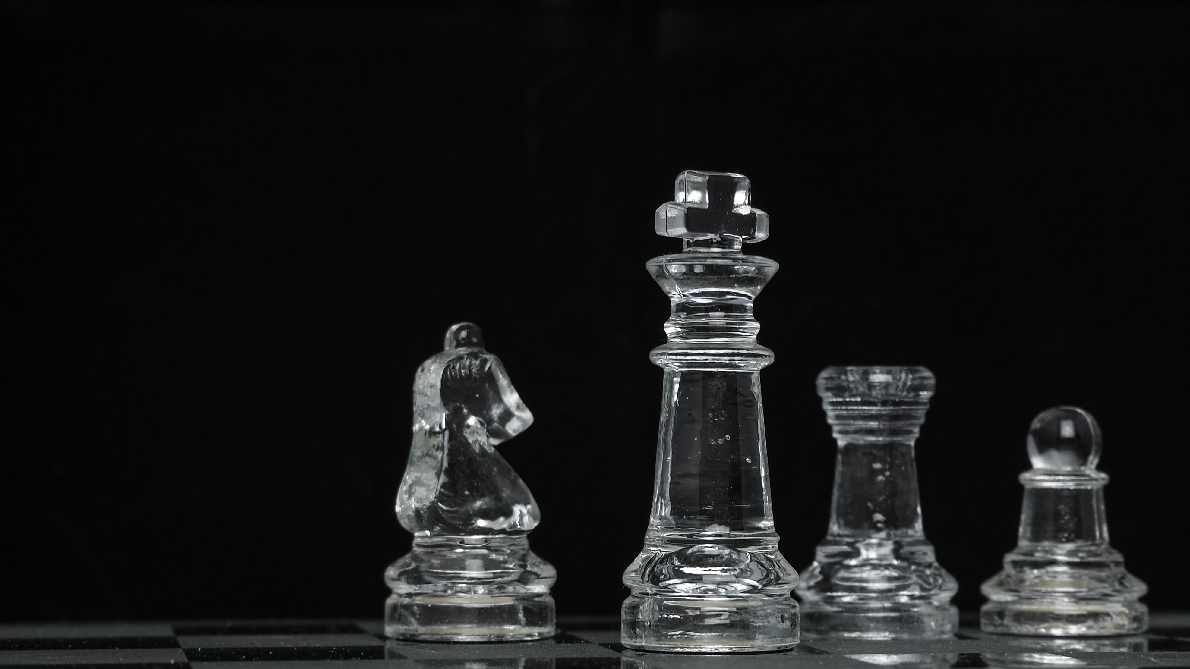 Close Up of Chess Pieces
